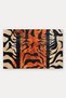 Orange and Black Leopard and Zebra Stripe Patterned Doormat, 40x60 cm, with Non-Slip Sole, Decorative - 5