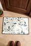 Gray-Leafed Botanical Branch Pattern Doormat, 40x60 cm, with Non-Slip Sole, Decorative - 4