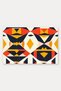 Cream-Orange African Geometric Patterned Doormat, 40x60 cm, with Non-Slip Sole, Decorative - 5