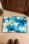 Turquoise and Yellow Brushstroke-Style Seascape Doormat, 40x60 cm, with Non-Slip Sole, Decorative - 4