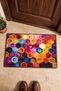Yellow and Purple Hexagon-Patterned Doormat, 40x60 cm, with Non-Slip Sole, Decorative - 4