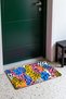 Pink and Blue Pop Art Leopard Print Doormat, 40x60 cm, with Non-Slip Sole, Decorative - 3