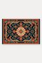 Red and Blue Flower Motif Turkish Rug-Patterned 278 Doormat, 40x60 cm, with Non-Slip Sole - 5