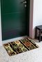 Black and Beige Ethnic Patterned Doormat, 40x60 cm, with Non-Slip Sole, Decorative - 3