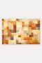Yellow and Orange Geometric Patterned Doormat, 40x60 cm, with Non-Slip Sole, Decorative - 5
