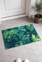 Dark Green Moss Forest-Patterned Doormat, 40x60 cm, with Non-Slip Sole, Decorative - 2