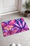 Pink and Purple Butterfly Kaleidoscope-Patterned Doormat, 40x60 cm, with Non-Slip Sole, Decorative - 2