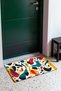 Cream, Red, and Turquoise Pop-Print Doormat, 40x60 cm, with Non-Slip Sole, Decorative - 3