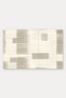 Cream Beige Minimal Patterned Woven Doormat, 40x60 cm, with Non-Slip Sole, Decorative - 5