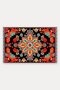 Red and Blue Flower Motif Turkish Rug-Floral Print 735 Doormat, 40x60 cm, with Non-Slip Sole - 5