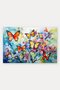 Orange Butterfly Spring Pattern 667 Doormat, 40x60 cm, Non-Slip Sole, Decorative - 5
