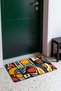 Orange and Navy Blue Cubist Abstract Patterned Doormat, 40x60 cm, with Non-Slip Sole, Decorative - 3