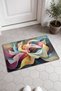 Pastel Leaf-Patterned Doormat, 40x60 cm, with Non-Slip Sole, Decorative - 2