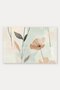 Mint Peach Watercolor Poppy-Patterned Doormat, 40x60 cm, with Non-Slip Sole, Decorative - 5