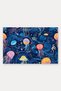 Navy Blue Jellyfish-Patterned Doormat, 40x60 cm, with Non-Slip Sole, Decorative - 5