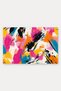 Pink and Orange Graffiti Brush-Patterned Doormat, 40x60 cm, with Non-Slip Sole, Decorative - 5