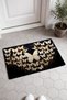Cream-Colored Yellow Butterfly-Patterned Doormat, 40x60 cm, with Non-Slip Sole, Decorative - 2