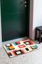 Colorful Retro Patterned Square Doormat, 40x60 cm, with Non-Slip Sole, Decorative - 3