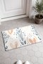 White Powder Botanical-Patterned Doormat, 40x60 cm, with Non-Slip Sole, Decorative - 2
