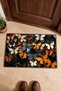 518 Orange and Black Butterfly-Patterned Doormat, 40x60 cm, with Non-Slip Sole, Decorative - 4