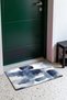 Navy Blue and White Watercolor Brush-Patterned Doormat, 40x60 cm, with Non-Slip Sole, Decorative - 3