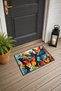Colorful Butterflies Spring-Patterned Doormat, 40x60 cm, Non-Slip Sole, Decorative