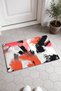 Mercan Black Brushstroke Abstract Patterned Doormat, 40x60 cm, Non-Slip Sole, Decorative - 2