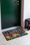 Red and Blue Mosaic Leopard Print Doormat, 40x60 cm, with Non-Slip Sole, Decorative - 3