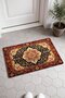 Burgundy and Cream Classic Saray Turkish Rug-Patterned Doormat, 40x60 cm, with Non-Slip Sole - 4