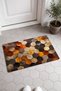 Brown Hexagonal Textured Door Mat, 40x60 cm, with Non-Slip Sole, Decorative - 2