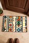Cream-Orange Aztec-Patterned Doormat, 40x60 cm, with Non-Slip Sole, Decorative - 4