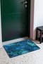 Navy Blue and Turquoise Mosaic Wave-Patterned Doormat, 40x60 cm, with Non-Slip Sole, Decorative - 3
