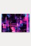 Purple, Pink, and Neon Cyberpunk Glitch-Patterned Doormat, 40x60 cm, with Non-Slip Sole, Decorative - 5