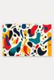 Cream, Red, and Turquoise Pop-Print Doormat, 40x60 cm, with Non-Slip Sole, Decorative - 5