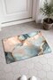 Mint Peach-Marble Patterned Doormat, 40x60 cm, with Non-Slip Sole, Decorative - 2