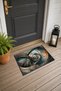 Copper Anthracite Spiral-Patterned Doormat, 40x60 cm, with Non-Slip Sole, Decorative