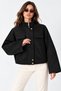 AGLİMMER Women's Beige Cropped Suede Jacket with Snaps, Double Pockets, and a Mock Neck - 2