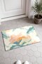 Peach and Mint Japanese Cloud Pattern Doormat, 40x60 cm, with Non-Slip Sole, Decorative - 2