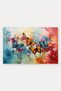 715 Orange and Blue Butterfly-Patterned Doormat, 40x60 cm, with Non-Slip Sole, Decorative - 5
