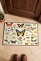 Red and Yellow Butterfly-Patterned Doormat, 40x60 cm, with Non-Slip Sole, Decorative - 4