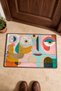 Pastel Cubist Face Composition Patterned Doormat, 40x60 cm, with Non-Slip Sole, Decorative - 4