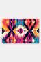 Purple and Pink Ikat Diamond-Patterned Doormat, 40x60 cm, with Non-Slip Sole, Decorative - 5