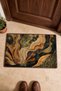 Gold Coffee Ethnic Patterned Flow Pattern Doormat, 40x60 cm, Non-Slip Sole, Decorative - 4