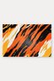 Orange and Black Flame Leopard-Print Doormat, 40x60 cm, with Non-Slip Sole, Decorative - 5