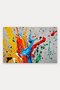 Colorful Abstract Patterned 902 Doormat, 40x60 cm, with Non-Slip Sole, Decorative - 5
