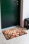 Terracotta Color Equilateral Kilim Rug-Patterned Turkish Door Mat, 40x60 cm, with Non-Slip Sole - 2