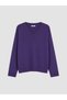 TWO MT SHOP QUALITY XSIDE Purple Knit Plain V-Neck Women's Sweater - 5