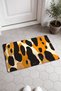 Mustard Black Large Leopard Print Doormat, 40x60 cm, with Non-Slip Sole, Decorative - 2