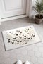 Black and White Butterfly-Patterned 264 Doormat, 40x60 cm, with Non-Slip Sole, Decorative - 2