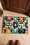 Turquoise Yellow Star Mosaic-Patterned Doormat, 40x60 cm, with Non-Slip Sole, Decorative - 4